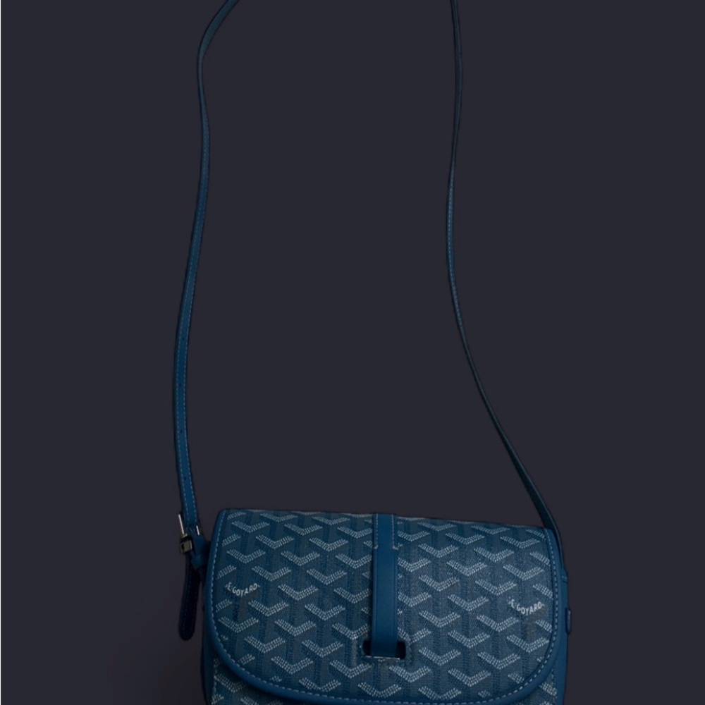 Goyard Blue Patterned Messenger Bag